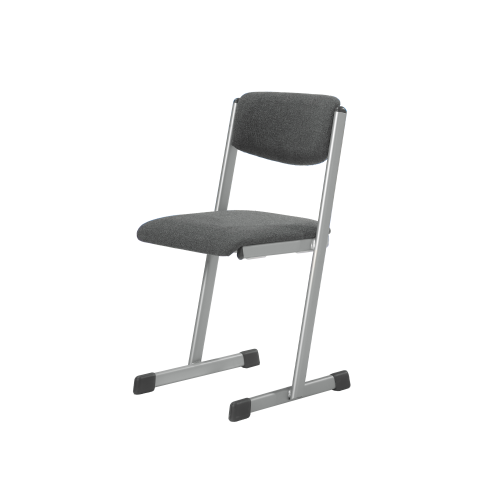 Lehrerstuhl mit Sitz- und Rückenpolster mit Gestell in H-Form Lehrerstuhl mit Sitz- und Rückenpolster mit Gestell in H-Form