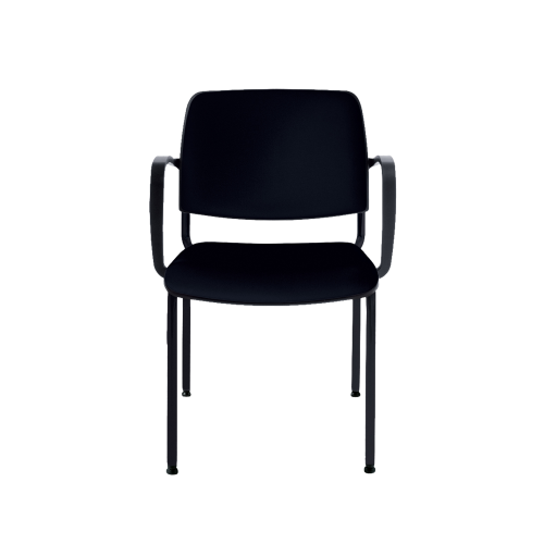 Stuhl ANABELLE mit Sitz- und Rückenpolsterung B/H/T: 56x79x54 cm, 4-Fußgestell, mit Armlehne, Stoffgruppe und Farbe wählbar