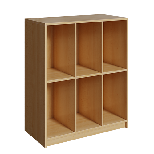 Schultaschenregal mit 2 Fächern übereinander mehrreihiges Regal aus feuerhemmendem Material, mit verschiedener Fächeranzahl,  H/T: 109x45 cm