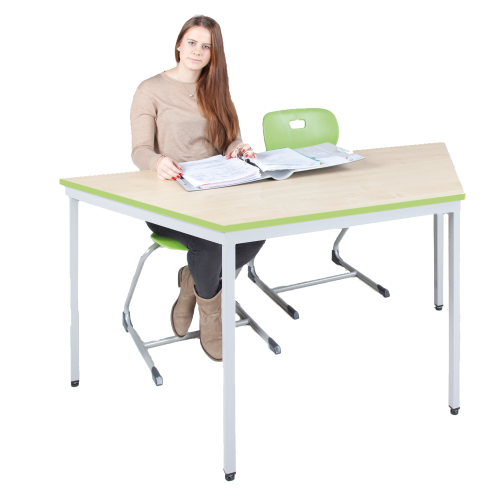 Tischserie "Classic" Trapeztisch Schichtstoff Tischgestell mit Quadratrohrfüssen 30x30x2 mm, die Tischhöhe und die Gestellfarbe sind wählbar