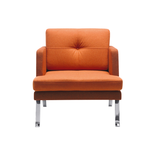 1er Sessel Ona mit Metallgestell & niedriger Lehne B/H/T: 79x84x84 cm