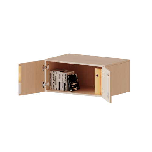 Aufsatzschrank, 1 Ordnerhöhe - Serie evo180 Gesamthöhe 36 cm, 2 Türen, abschließbar Aufsatzschrank, 1 Ordnerhöhe - Serie evo180 Gesamthöhe 36 cm, 2 Türen, abschließbar