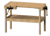 Kinderhobelbank mit Ablageboden, Massivholz Plattenmaß B/T: 100x50 cm, Gesamtmaß B/H/T: 115x75x65 cm