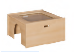 Spielpodest - Glaspodest als Tunnel B/H/T: 78x40x78 cm, mit mehrschichtigem Sicherheitsglas