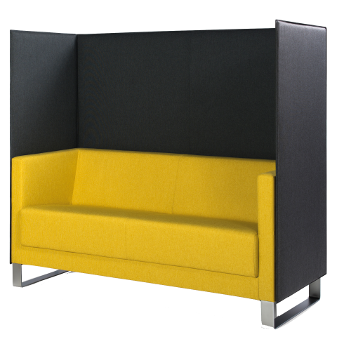 Sit!Box - Privacy 2er Sofa B/H/T: 127x140x72 cm, Sitzhöhe: 44 cm
