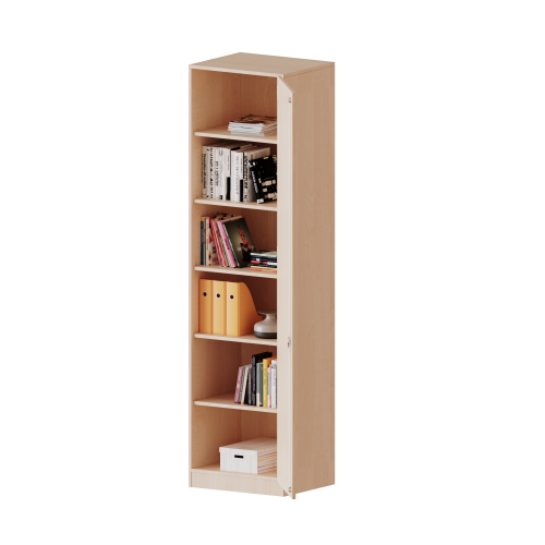Schrank, 6 Ordnerhöhen - Serie evo180 B/H/T: 60x226x50 cm, 1 Tür, abschließbar, Tür öffnet nach rechts, mit Sockel (81 mm)