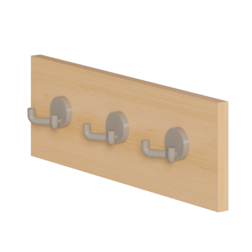 Ansatz für Bastelwagen 3 Zweifachhaken, B/H/T: 50x16x1,9 cm Ansatz für Bastelwagen 3 Zweifachhaken, B/H/T: 50x16x1,9 cm