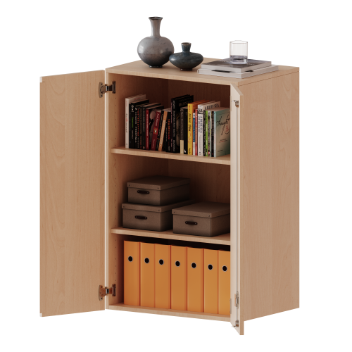 Aufsatzschrank für ErgoTray Serie, 3 Ordnerhöhe - Serie evo180 zwei Türen, B/H/T: 70,3x108x50 cm