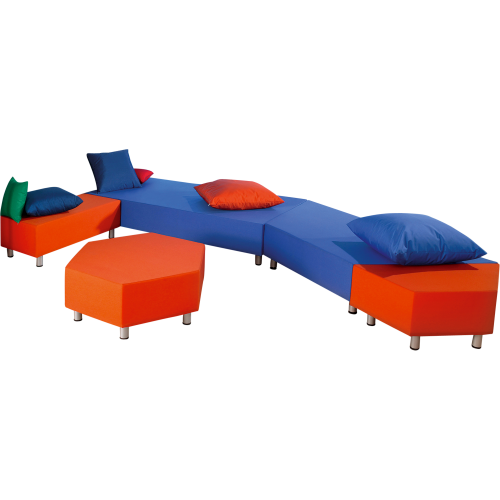 Wellness Oase Set 7, mit Stoff bestehend aus 5 Elementen und 6 Kissen
