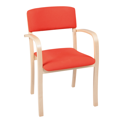 Stuhl URSULA, mit Sitz-/Rückenpolster Sitzhöhe: 46 cm, B/H/T: 54x83x56 cm