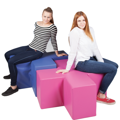 Sitzelement PLUS, Hocker, Bezug Kunstleder Farbe und Sitzhöhe wählbar