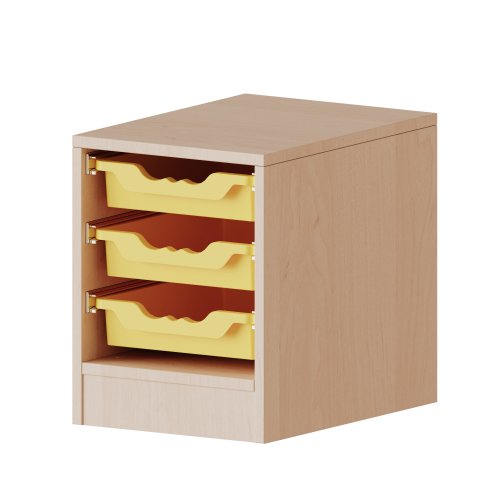 ErgoTray Regal, einreihig, 1 Ordnerhöhe - evo180 Serie Breite 36,1 cm, Gesamthöhe 46 cm, mit Sockel, 3 flache ErgoTray Boxen ErgoTray Regal, einreihig, 1 Ordnerhöhe - evo180 Serie Breite 36,1 cm, Gesamthöhe 46 cm, mit Sockel, 3 flache ErgoTray Boxen