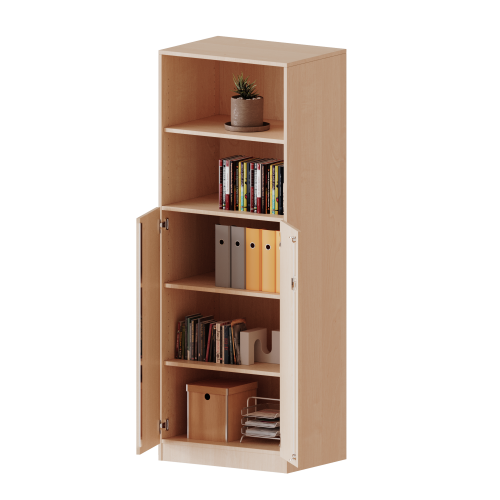 ErgoTray Kombi-Schrank, zweireihig, 5 Ordnerhöhen - evo180 Serie B/H/T: 70,3x190x50 cm, 3 OH unten mit Türen, oben 2 OH Regal, mit Sockel (81 mm) ErgoTray Kombi-Schrank, zweireihig, 5 Ordnerhöhen - evo180 Serie B/H/T: 70,3x190x50 cm, 3 OH unten mit Türen, oben 2 OH Regal, mit Sockel (81 mm)
