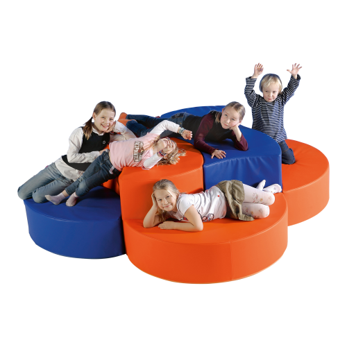 Swing-it Sit Kuschelberg aus 6 Elementen: Wellen- und Halbrund-Sitzelemente