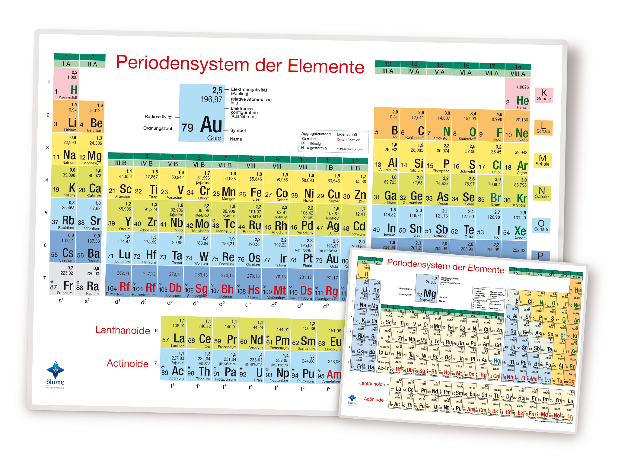 Periodensystem der Elemente - DINA4 - Schülerversion - Klassensatz à 30 Stck