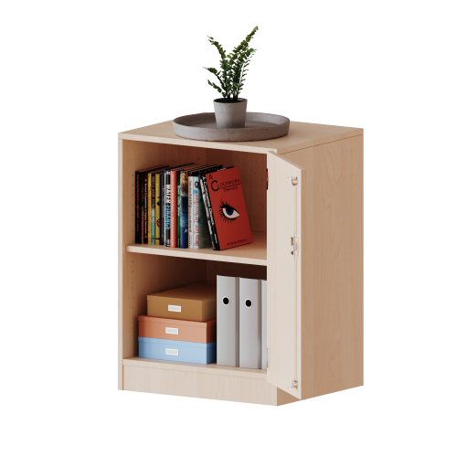 Schrank, 2 Ordnerhöhen - Serie evo180 Breite 60 cm, Gesamthöhe 82 cm, 1 Tür, abschließbar Schrank, 2 Ordnerhöhen - Serie evo180 Breite 60 cm, Gesamthöhe 82 cm, 1 Tür, abschließbar