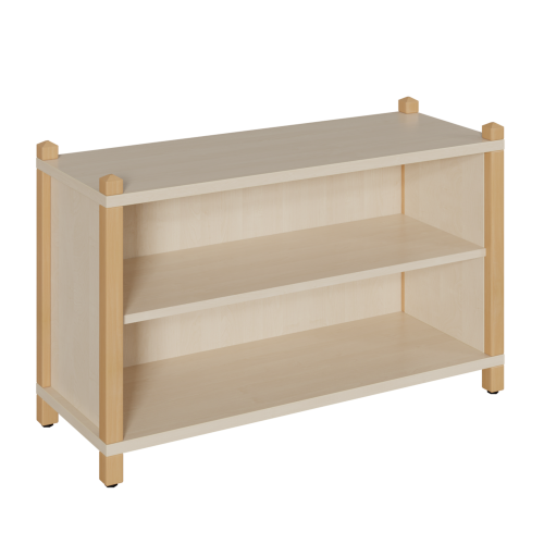 Stollen-Regal mit 2 Fächern B/H/T: 56x60x40 cm, Regal mit 1 verstellbaren Einlegeboden, 3seitig geschlossen