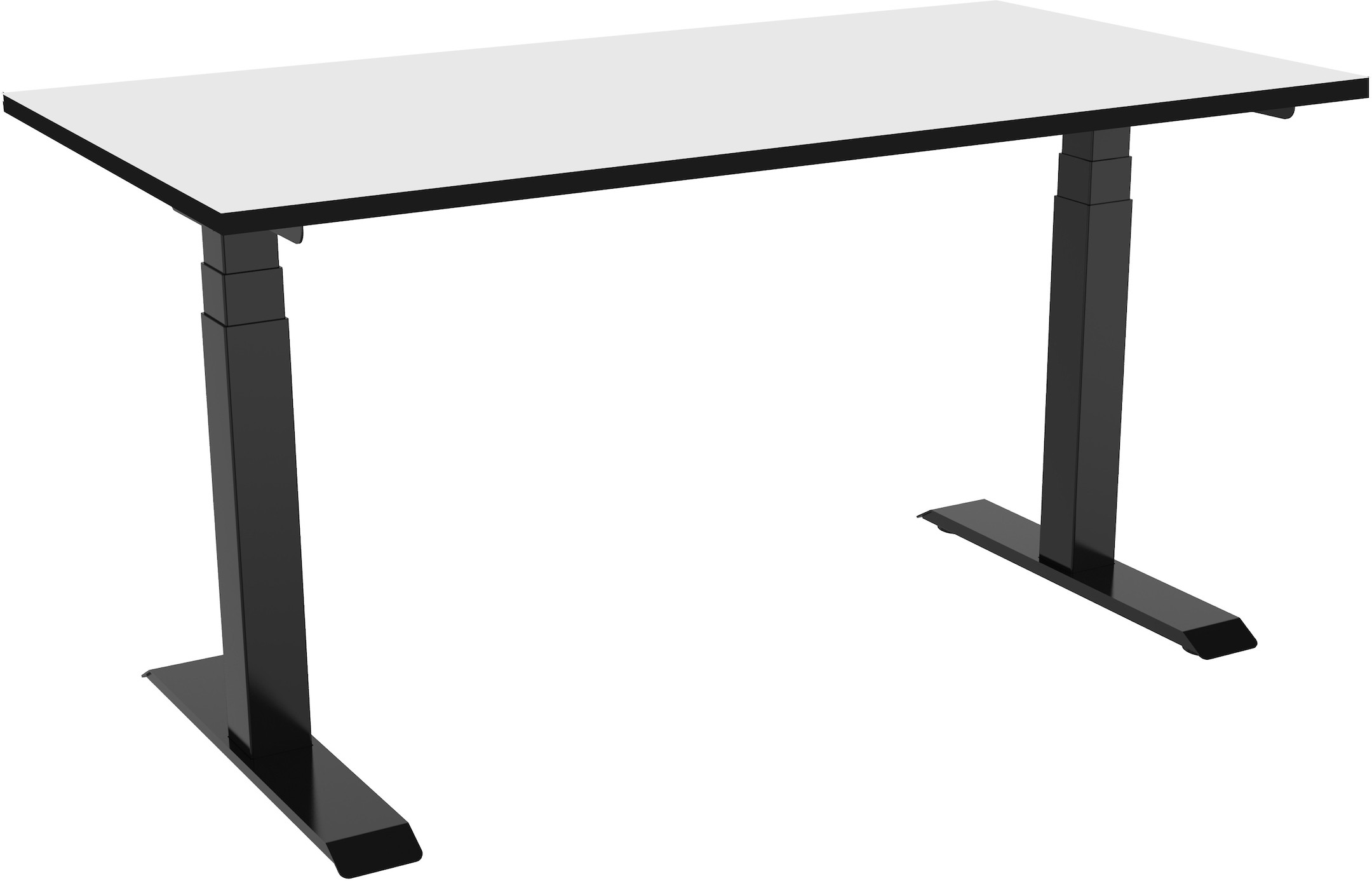 celexon elektrisch höhenverstellbarer Schreibtisch Professional eAdjust-58123 - schwarz, inkl. HPL Tischplatte 150 x 75 cm