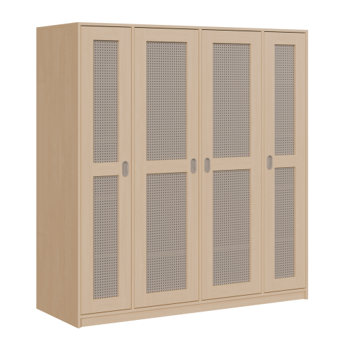 Liegepolsterschrank für 130-150 cm lange Polster, mit Fächern H/T: 190x67 cm, wählbare Anzahl von Matratzen, Korpus mit Lochblechtüren