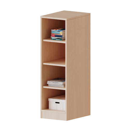 Taschenregal, 3 Ordnerhöhen - Serie evo180 Breite 36,1 cm, Gesamthöhe 118 cm, 4 halbhohe Fächer