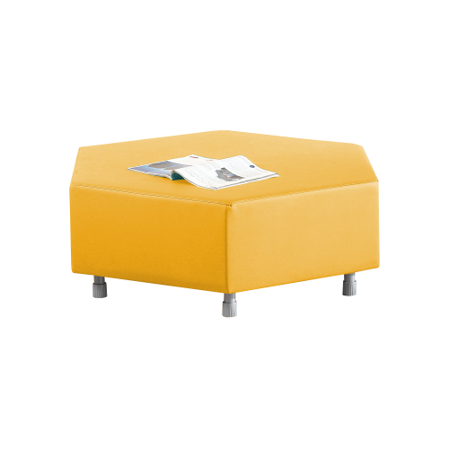 Sitzelement Sechseck aus der Sofaserie Wellness-Oase B/H/T: 112x40x112 cm mit Kunstleder- oder Stoffbezug lieferbar
