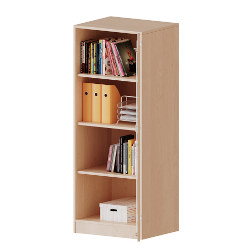 Schrank, 4 Ordnerhöhen - Serie evo180 B/H/T: 60x154x60 cm, 1 Tür, abschließbar, Tür öffnet nach rechts, mit Sockel (81 mm)