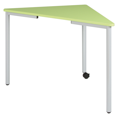 Pythagoras Dreiecktisch Vollkern "Powersurf", mit Aufnahme für eine Ergo Tray Box Tischhöhen, die Ral- Farben für die Tischgestelle und das Tischplattendekor sind wählbar