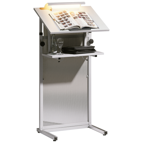 Rednerpult mit Lochblech Frontblende der Serie RP 7 B/H/T: 60x106-128x45 cm Rednerpult mit Lochblech Frontblende der Serie RP 7 B/H/T: 60x106-128x45 cm