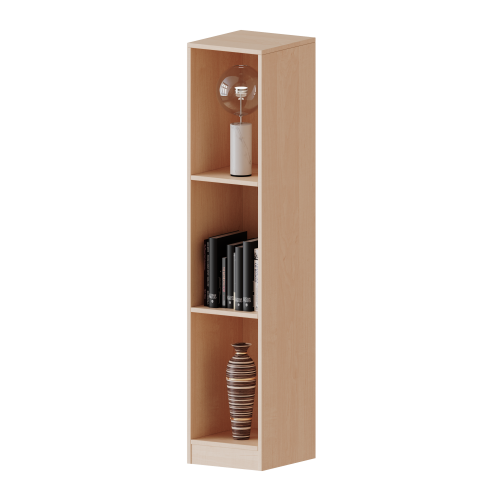 Taschenregal, 4,5 Ordnerhöhen - Serie evo180 Breite 36,1 cm, Gesamthöhe 172 cm, 3 hohe Fächer, mit Sockel (81 mm)