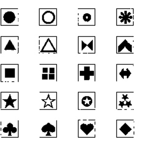 Reihe eines einzigen Symbols 30 Stück Reihe eines einzigen Symbols 30 Stück