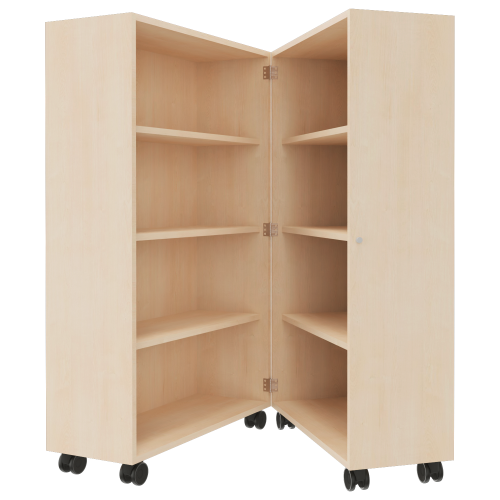 Bücherwagen mit 6 Einlegeböden, zusammenklappbar, fahrbar B/H/T: 80x126x64 cm Bücherwagen mit 6 Einlegeböden, zusammenklappbar, fahrbar B/H/T: 80x126x64 cm