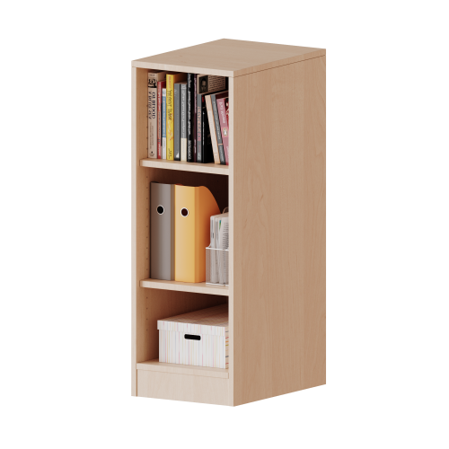 Regal, einreihig, 2 Ordnerhöhen - evo180 Serie Breite 36,1 cm, Gesamthöhe 100 cm, mit Sockel, ohne Boxen, 2 Einlegeboden Regal, einreihig, 2 Ordnerhöhen - evo180 Serie Breite 36,1 cm, Gesamthöhe 100 cm, mit Sockel, ohne Boxen, 2 Einlegeboden