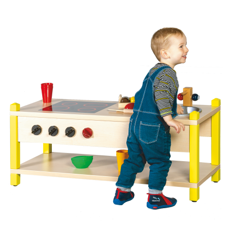 Stollen-Spielküche klein B/H/T: 106x40x40 cm, 1 Ablageboden