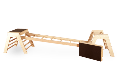 Trapezböckchen Set bestehend aus 2 Trapezböckchen mit Oberteil und einer Leiter zum Einhängen
