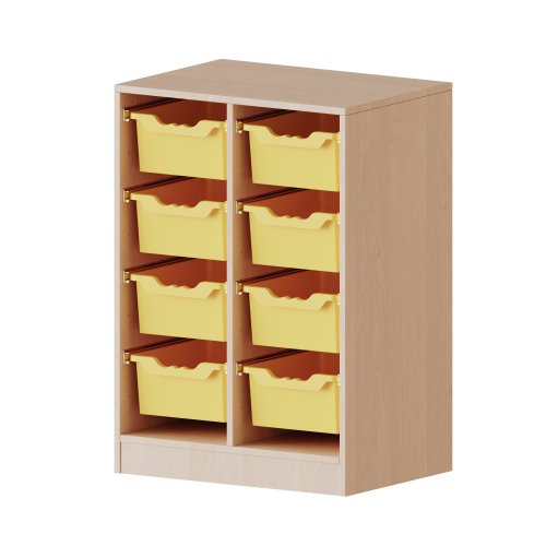 ErgoTray Regal, zweireihig, 2,5 Ordnerhöhen - evo180 Serie Breite 70,3 cm, Gesamthöhe 100 cm, mit Sockel, 8 hohe ErgoTray Boxen ErgoTray Regal, zweireihig, 2,5 Ordnerhöhen - evo180 Serie Breite 70,3 cm, Gesamthöhe 100 cm, mit Sockel, 8 hohe ErgoTray Boxen