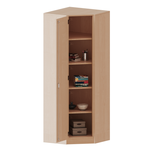 Innenecke als Schrank, 5 Ordnerhöhen - Serie evo180 Gesamthöhe 190 cm, für 40, 50 oder 60 cm tiefe Schrankwände, mit Sockel (81 mm)