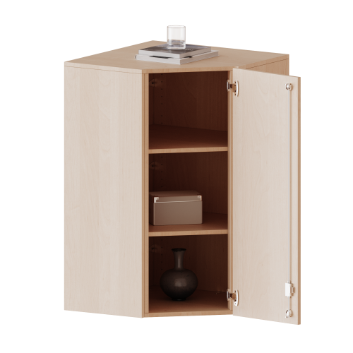 Innenecke Aufsatzschrank, 3 Ordnerhöhen - Serie evo180 Gesamthöhe 108 cm, für 40, 50 oder 60 cm tiefe Schrankwände