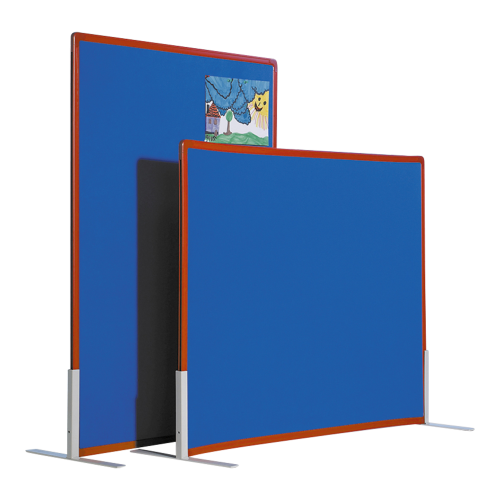 Stofftafel blau B/H: 80x120 cm, doppelseitig, incl. 2 Ständer