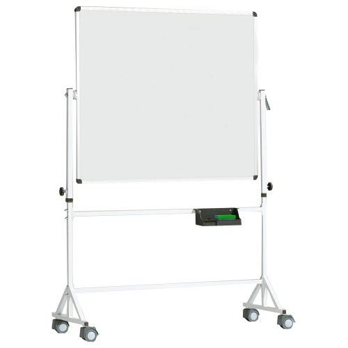 Fahrbares Whiteboard aus Stahl mit Vierkantgestell, Serie 9 ST, weiß Fahrbares Whiteboard aus Stahl mit Vierkantgestell, Serie 9 ST, weiß