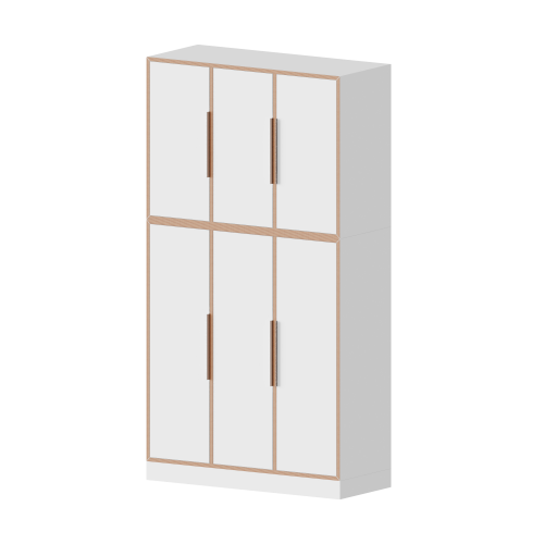 qickly® Schrank, 5 Ordnerhöhen, 6 Türen B/H/T: 104,2x176x42,6 cm