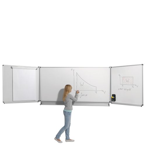 Whiteboard Wandklapptafel aus Stahl, Serie KLST, weiß Verschiedene Größen, Farben und Lineaturen erhältlich Whiteboard Wandklapptafel aus Stahl, Serie KLST, weiß Verschiedene Größen, Farben und Lineaturen erhältlich