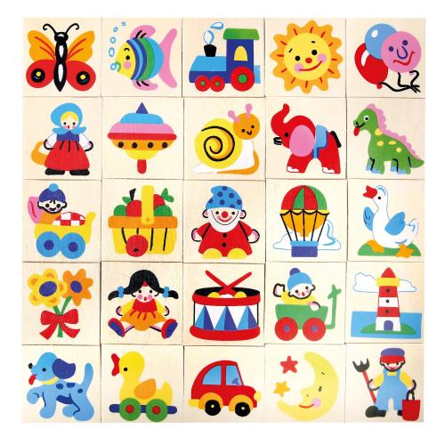 Erkennungsbildchen-Set im Satz zu 25 Stück je 4 x 4 cm, Motive