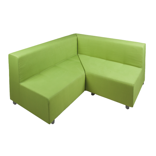 Sofa mit Lehne, Stoffbezug, Sitzhöhe 39 cm auf verschiedenen Grundflächen, H/T: 69x72 cm, Stoff schwer entflammbar