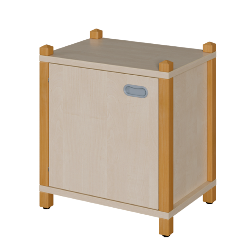 Stollen-Schrank, 1-türig B/H/T: 56x60x40 cm, Schrank mit 1 verstellbaren Einlegeboden bzw. 2 Fächern