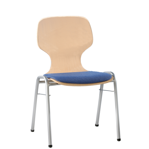 Schalenstuhl mit Sitzpolster und Rundrohrgestell, stapelbar Stapelstuhl mit Sitzpolster und Vierfuß- Rundrohrgestell Schalenstuhl mit Sitzpolster und Rundrohrgestell, stapelbar Stapelstuhl mit Sitzpolster und Vierfuß- Rundrohrgestell