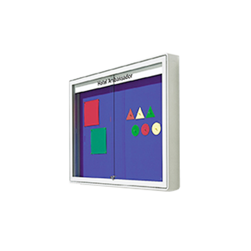 Informationsvitrine W1 mit Klettenstoff Maße wählbar Informationsvitrine W1 mit Klettenstoff Maße wählbar