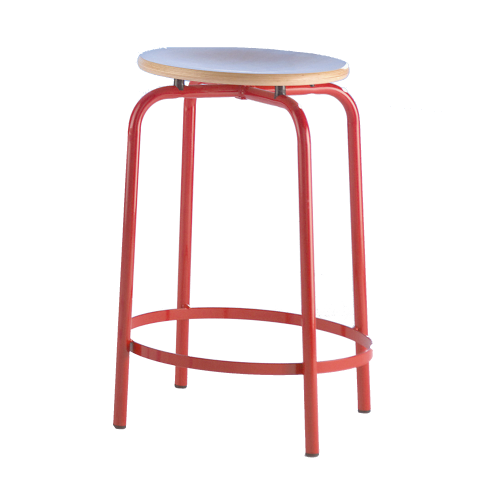 Vierfuß-Hocker mit umlaufender Fußraste Sitzhöhe: 51 oder 60 cm, Gestellfarbe nach Wahl Vierfuß-Hocker mit umlaufender Fußraste Sitzhöhe: 51 oder 60 cm, Gestellfarbe nach Wahl