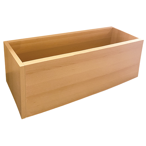 Sitztiefenverlängerung als passende Stiefelbox hinter der Garderobenbank, T: 20 cm