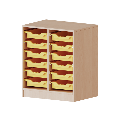 ErgoTray Regal, zweireihig, 2 Ordnerhöhen - evo180 Serie Breite 70,3 cm, Gesamthöhe 82 cm, mit Sockel, 12 flache ErgoTray Boxen ErgoTray Regal, zweireihig, 2 Ordnerhöhen - evo180 Serie Breite 70,3 cm, Gesamthöhe 82 cm, mit Sockel, 12 flache ErgoTray Boxen
