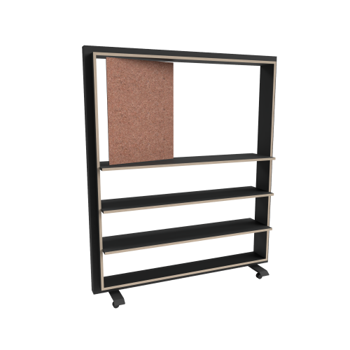 RollingRack, mobiles Regal mit Schwenktafel B/H/T: 165x190x44 cm